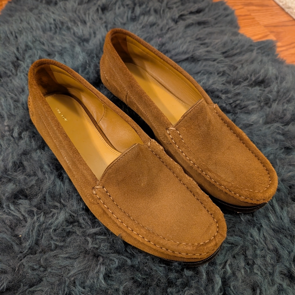 The Row tan suede loafers sz 38.5